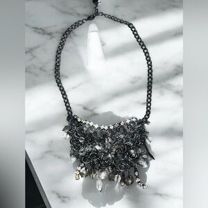 Vera Wang Black and Silver Gothic Necklace